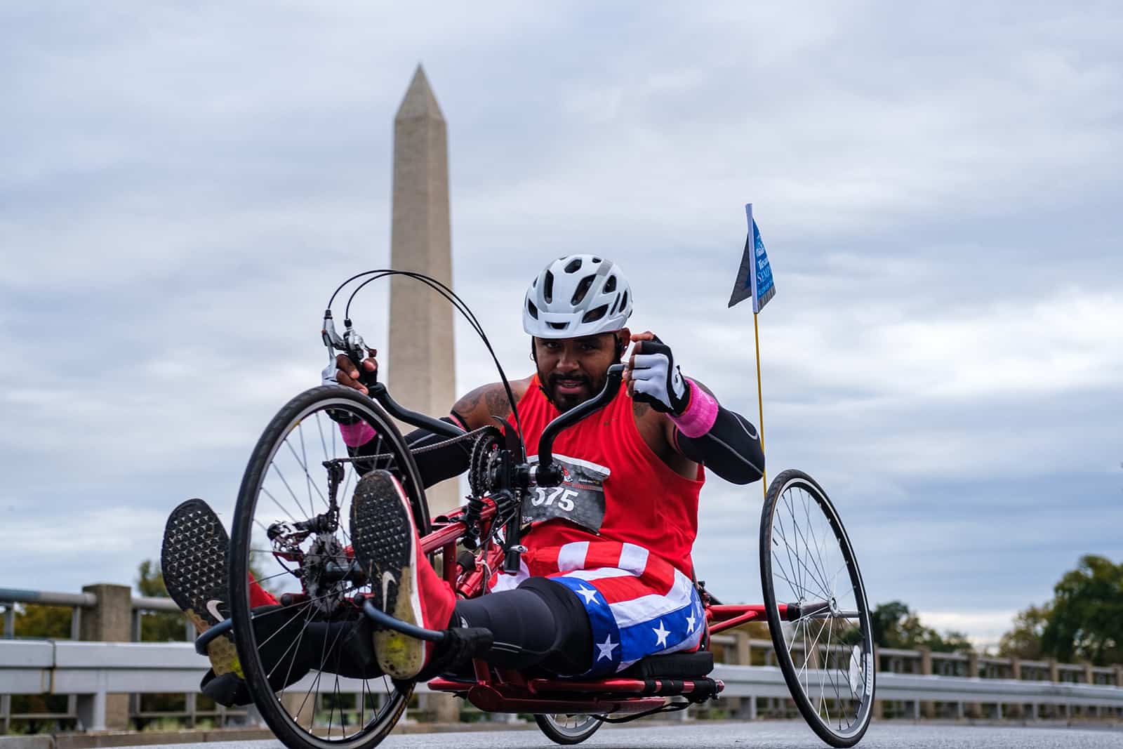 A cycler at the Marine Corps Marathon