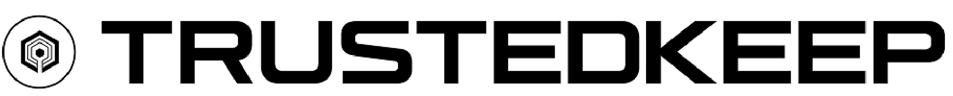 Black logo with the text "TST-Trusted-Keep" in a modern font on a black background.